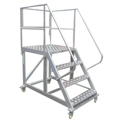 Ruchome drabiny aluminiowe z platformą